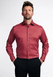 Eterna Langarmhemd MODERN FIT Rot/Dunkelrot
