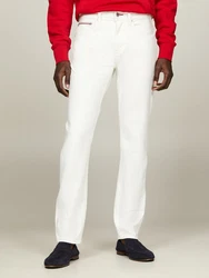 Tommy Hilfiger Straight-Jeans STRAIGHT DENTON STR Weiß/Khaki/Creme/Beige