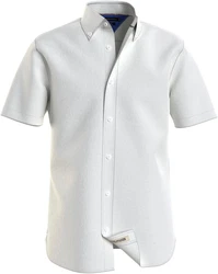 Tommy Hilfiger Kurzarmhemd PIGMENT DYED LINEN RF SHIRT weiß