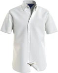 Tommy Hilfiger Kurzarmhemd PIGMENT DYED LINEN RF SHIRT weiß