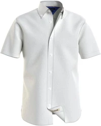 Tommy Hilfiger Kurzarmhemd PIGMENT DYED LINEN RF SHIRT weiß