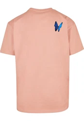 Mister Tee Herren Le Papillon Tee Rosa/Gold/Beige/Braun/Lila