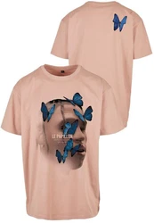 Mister Tee Herren Le Papillon Tee Rosa/Gold/Beige/Braun/Lila
