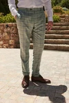 Next Anzughose Skinny Fit Gelb/Grün/Beige