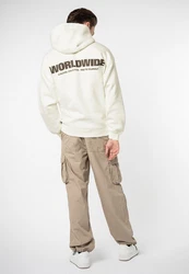 SUBLEVEL Hoodie WORLDWIDE, Eight2Nine Sweatshirt Beige/Khaki/Creme/Gelb/Weiß/Orange