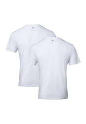 DANISH ENDURANCE T-Shirt Crew Herren (2er-Pack) Weiß/Dunkelblau/Grau