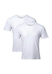 DANISH ENDURANCE T-Shirt Crew Herren (2er-Pack) Weiß/Dunkelblau/Grau