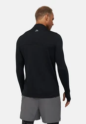 DANISH ENDURANCE Langarmshirt Half Zip Herren Sport Funktionsshirt Schwarz/Blau