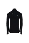 DANISH ENDURANCE Langarmshirt Half Zip Herren Sport Funktionsshirt Schwarz/Blau