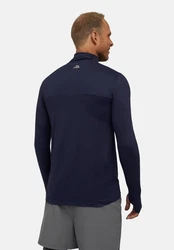 DANISH ENDURANCE Langarmshirt Half Zip Herren Sport Funktionsshirt Dunkelblau/Blau/Hellblau