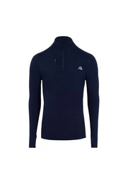 Langarmshirt Half Zip Herren Sport Funktionsshirt mit Dauemnloch & Reflexion, weich & leicht