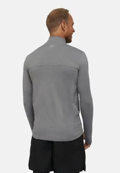 DANISH ENDURANCE Langarmshirt Half Zip Herren Sport Funktionsshirt Hellgrau/Grau/Rot/Dunkelgrau