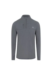 Langarmshirt Half Zip Herren Sport Funktionsshirt mit Dauemnloch & Reflexion, weich & leicht