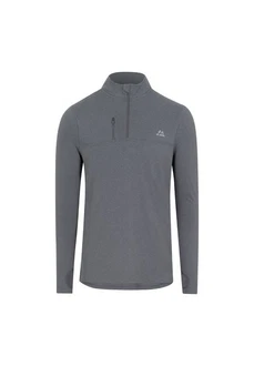 DANISH ENDURANCE Langarmshirt Half Zip Herren Sport Funktionsshirt Hellgrau/Grau/Rot/Dunkelgrau