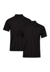 DANISH ENDURANCE Poloshirt Classic Fit Herren 2er-Pack Schwarz