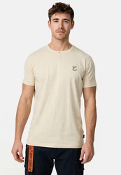 Indicode T-Shirt INAnsel Khaki/Beige