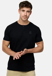 Indicode T-Shirt INAnsel Schwarz/Dunkelblau