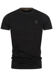 Indicode T-Shirt INAnsel Schwarz/Dunkelblau