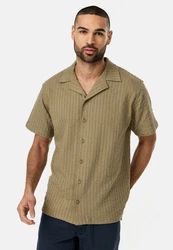 Indicode Langarmhemd INCrepe Beige/Khaki/Dunkelgrün/Braun