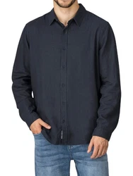 riverso Langarmhemd Hemd Herren RIVFabio Regular Fit Dunkelblau/Blau/Hellblau/Grau