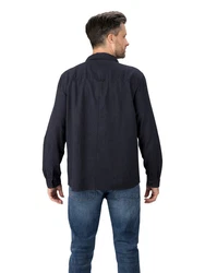 riverso Langarmhemd Hemd Herren RIVFabio Regular Fit Dunkelblau/Blau/Hellblau/Grau