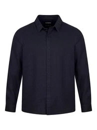 Langarmhemd Herren Leinen Hemd RIVFabio Regular Fit (1-tlg)