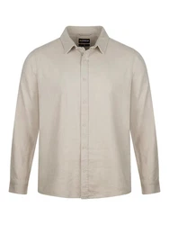 riverso Langarmhemd Hemd Herren RIVFabio Regular Fit Khaki/Weiß/Beige/Braun