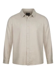 riverso Langarmhemd Hemd Herren RIVFabio Regular Fit Khaki/Weiß/Beige/Braun