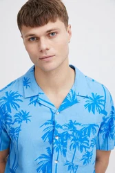 !Solid Kurzarmhemd SDIvalde Shirt Blau