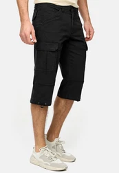 Indicode Cargoshorts INStevie Schwarz/Dunkelblau