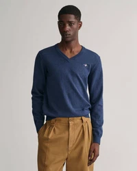 Gant Strickpullover CLASSIC COTTON V-NECK navy/rot/wei