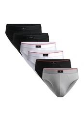 DANISH ENDURANCE Slip Klassisch Grau/Hellgrau/Rot/Beige