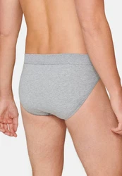 Schiesser Slip 95/5 Stretch Organic Cotton Spar-Set Rio Slip Grau/Hellgrau