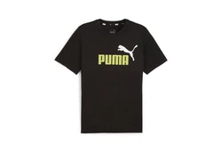 PUMA T-Shirt ESS+ 2 COL LOGO TEE Lila/Schwarz/Gelb