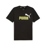 PUMA T-Shirt ESS+ 2 COL LOGO TEE Lila/Schwarz/Gelb