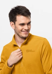Jack Wolfskin Stehkragenpullover TAUNUS HZ Gelb/Braun