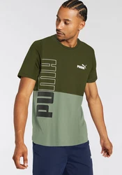 PUMA T-Shirt POWER COLORBLOCK TEE Dunkelgrün/Grün