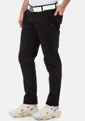 Cipo & Baxx Chinohose Schwarz/Dunkelrot