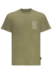 Jack Wolfskin T-Shirt JACK TENT Khaki/Dunkelgrün/Grün