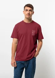 Jack Wolfskin T-Shirt JACK TENT Dunkelrot/Rot