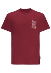 Jack Wolfskin T-Shirt JACK TENT Dunkelrot/Rot