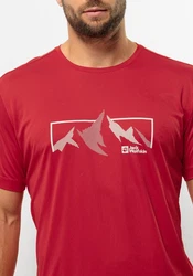Jack Wolfskin T-Shirt PEAK GRAPHIC T Rot/Dunkelrot