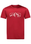 Jack Wolfskin T-Shirt PEAK GRAPHIC T Rot/Dunkelrot