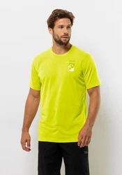 Jack Wolfskin T-Shirt VONNAN S/S GRAPHIC T Gelb/Neonfarben