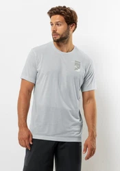 Jack Wolfskin T-Shirt VONNAN S/S GRAPHIC T Grau/Hellblau/Hellgrau