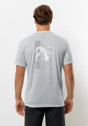 Jack Wolfskin T-Shirt VONNAN S/S GRAPHIC T Grau/Hellblau/Hellgrau