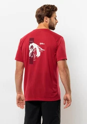 Jack Wolfskin T-Shirt VONNAN S/S GRAPHIC T Rot/Dunkelrot