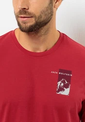 Jack Wolfskin T-Shirt VONNAN S/S GRAPHIC T Rot/Dunkelrot