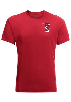 Jack Wolfskin T-Shirt VONNAN S/S GRAPHIC T Rot/Dunkelrot Jack Wolfskin T-Shirt VONNAN S/S GRAPHIC T Rot/Dunkelrot