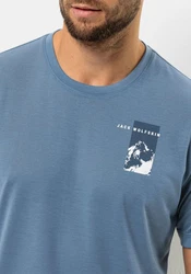 Jack Wolfskin T-Shirt VONNAN S/S GRAPHIC T Hellblau/Blau/Grau